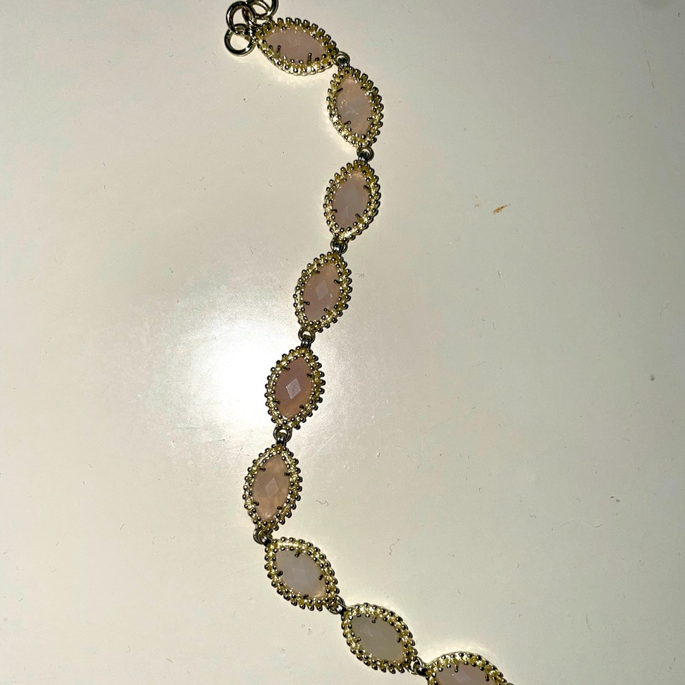 Kendra scott light pink quartz bracelet